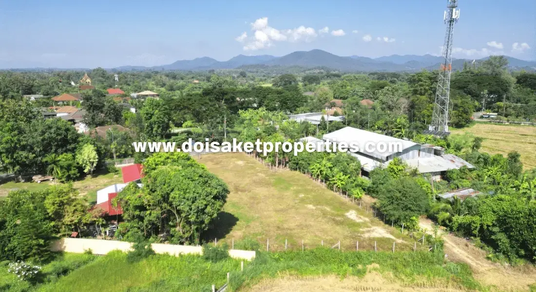 (LS380-01) 1-Rai of Prime Land for Sale in Luang Nuea, Doi Saket, Chiang Mai