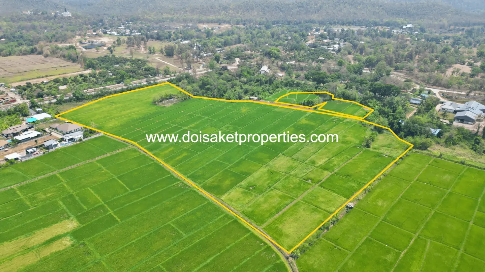 (LS408-40) Beautiful 40+ Rai Plot of Subdividable Land for Sale in Choeng Doi, Doi Saket, Chiang Mai