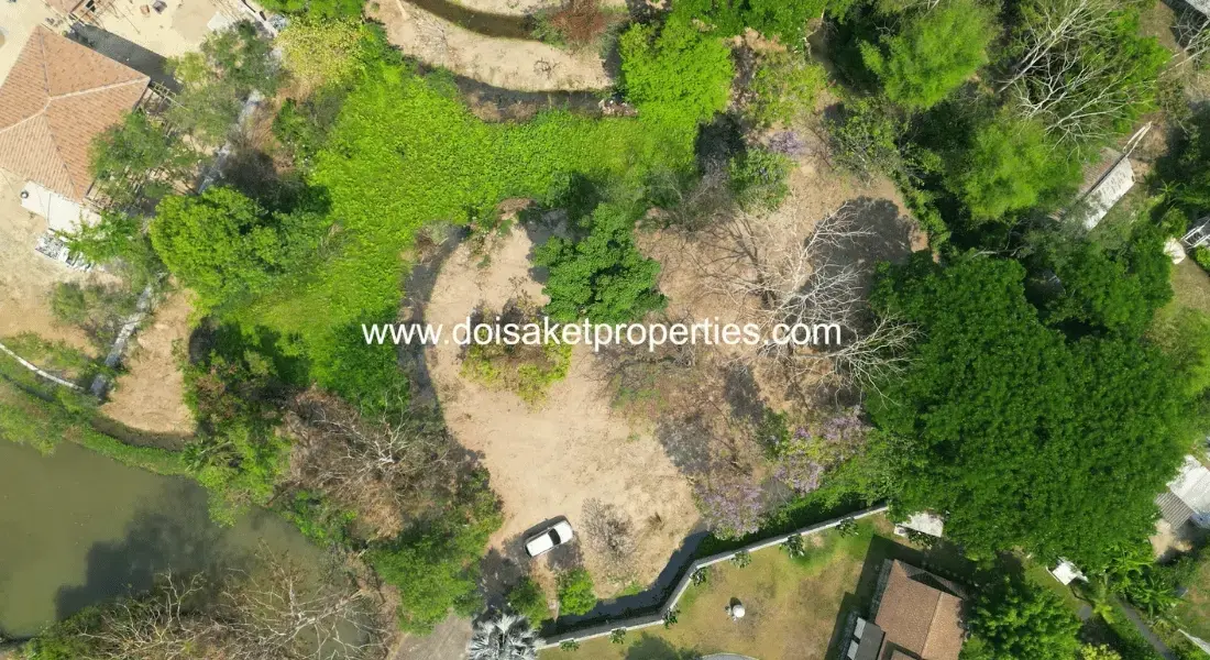 (LS409-03) Tranquil, Tree-Shaded Plot with Scenic Rice Field Views for Sale in Choeng Doi, Doi Saket, Chiang Mai