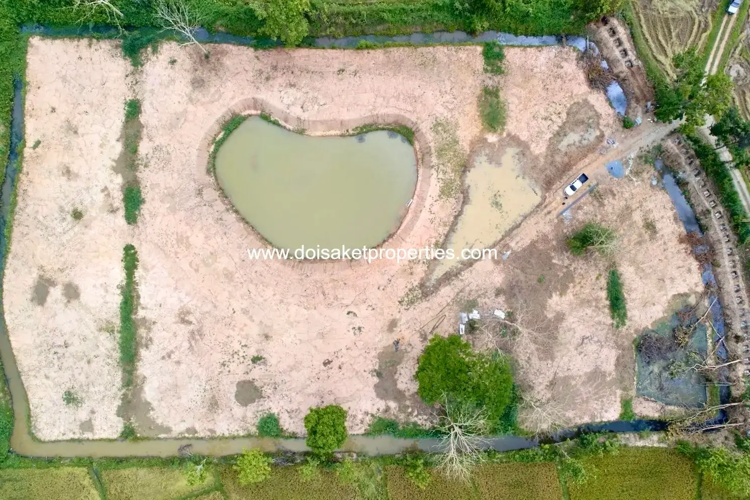 (LS412-08) Scenic 8+ Rai Land in the Countryside with Mountain &amp; Rice Field Views for Sale in Luang Nuea, Doi Saket, Chiang Mai
