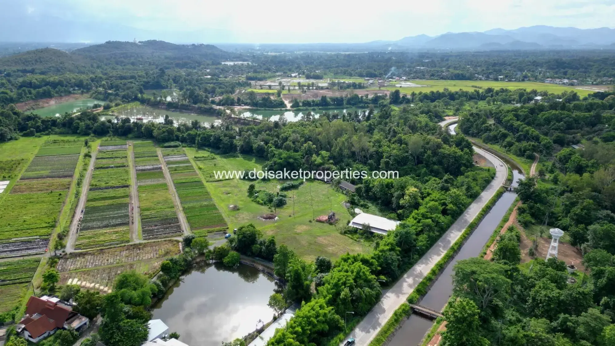 (LS413-10) Ready-to-Build Plot with Panoramic Views and Flower Farm Next Door for Sale in Pa Pong, Doi Saket, Chiang Mai