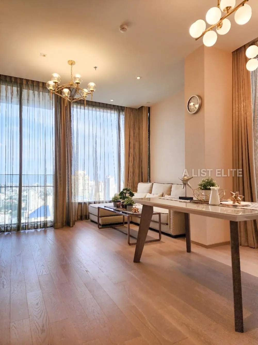 Sky-High Living: The ESSE Asoke - Exquisite 2 Bed Condo with Pool View