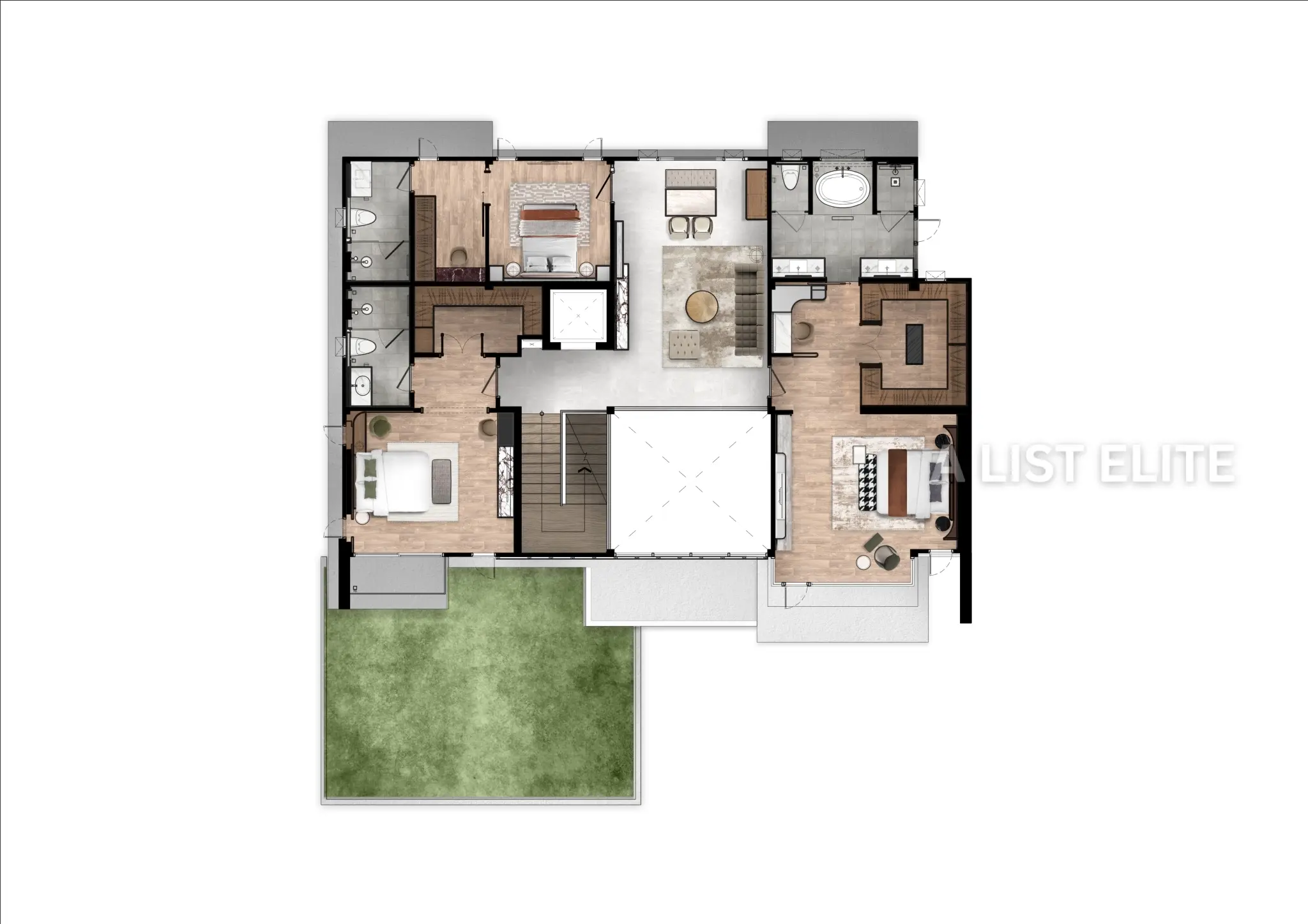 วิลล่า 4 ห้องนอน 6 ห้องน้ำ พื้นที่ใช้สอย 505 ตร.ม. ที่ Veera Grand Pattaya 