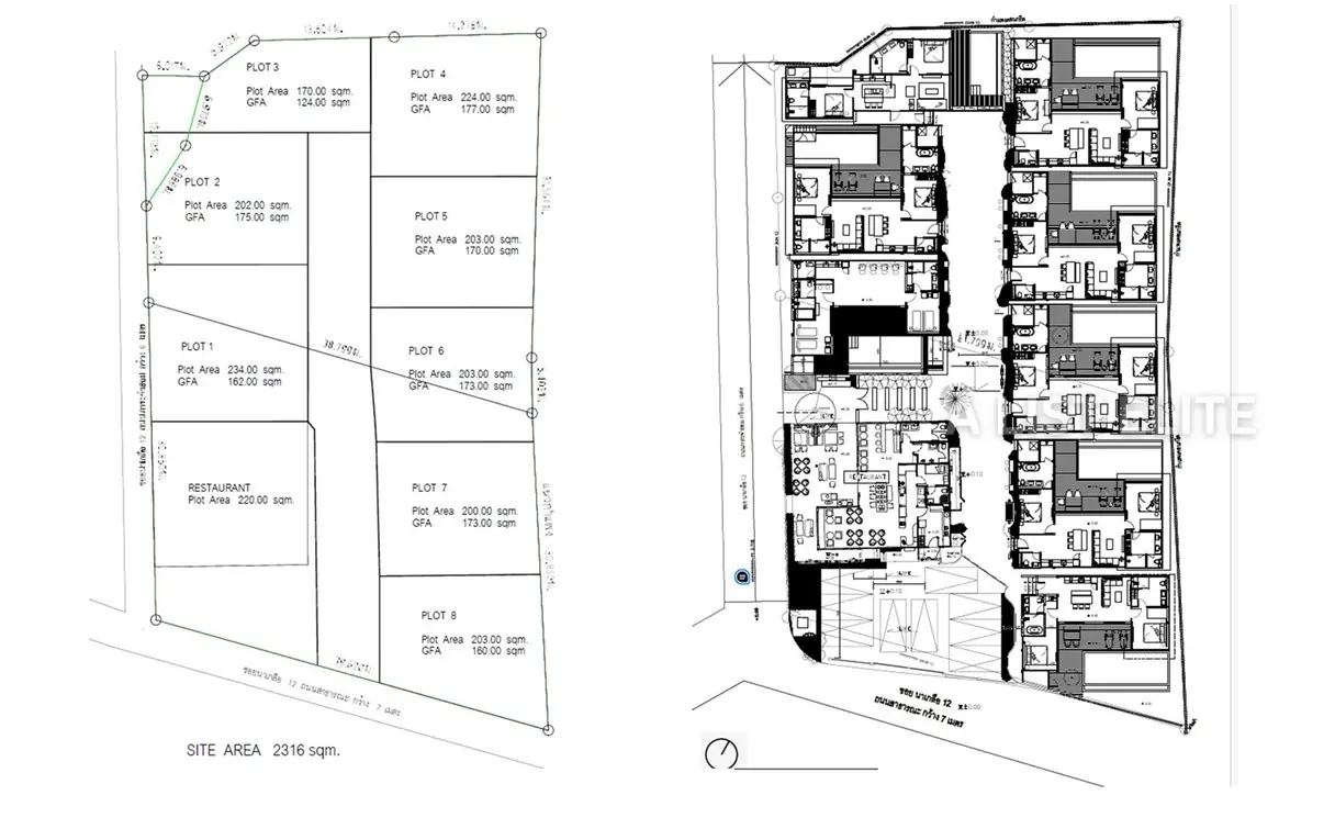 วิลล่าสระว่ายน้ำ 8 หลัง + ร้านอาหาร 1 ยูนิต ทำเลพัทยา–นาเกลือ