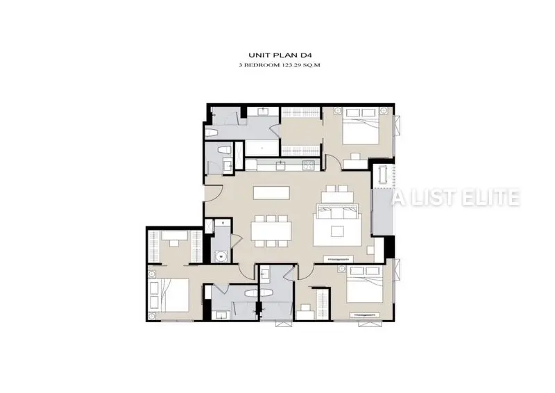 3 Bedroom 3 Bathroom Condo in Muniq Langsuan, Bangkok