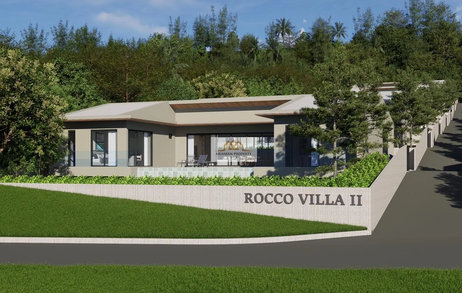 Modern Single-Story Villa with Private Pool and Lush Garden in Maenam, Ko Samui