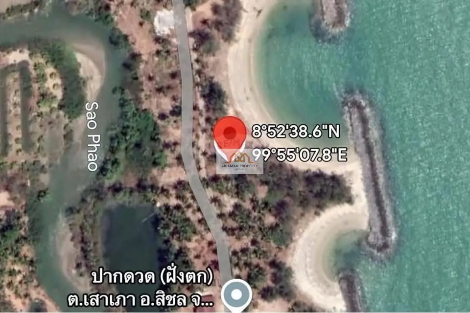 Stunning Beachfront Land in Sichon with Direct Sea Access.