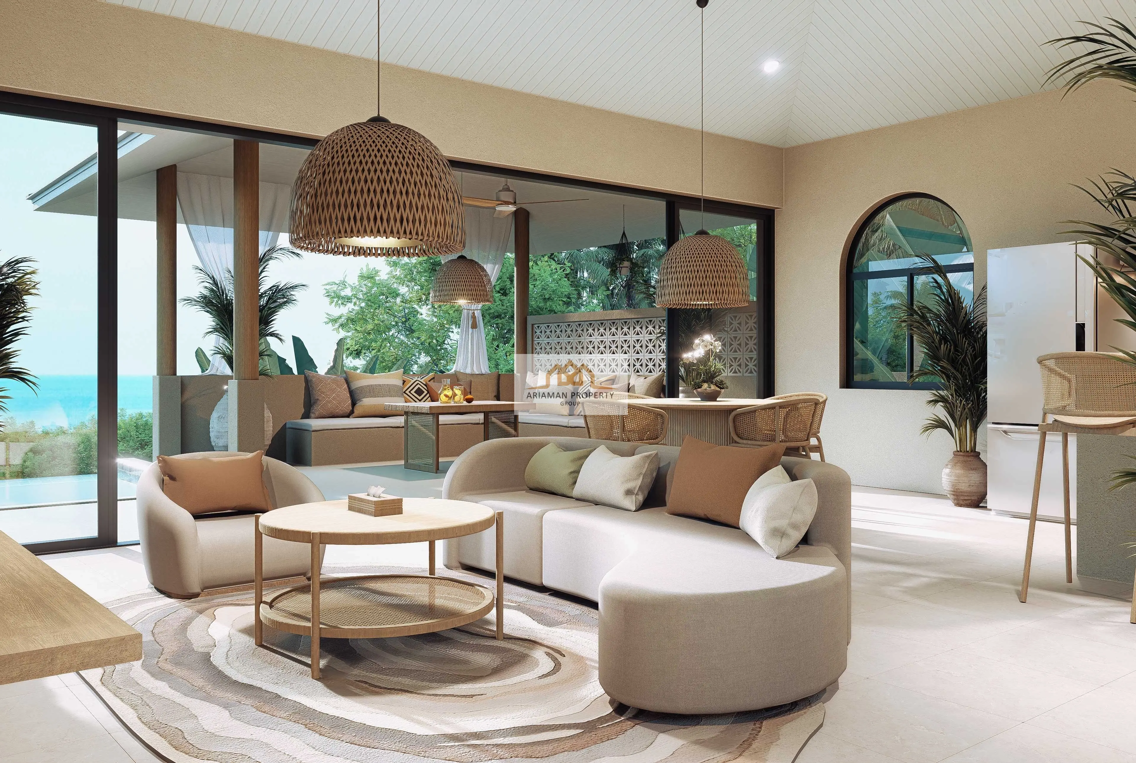 Seaview Two-Story Villa with Private Infinity Pool in Secluded Lamai Hillside