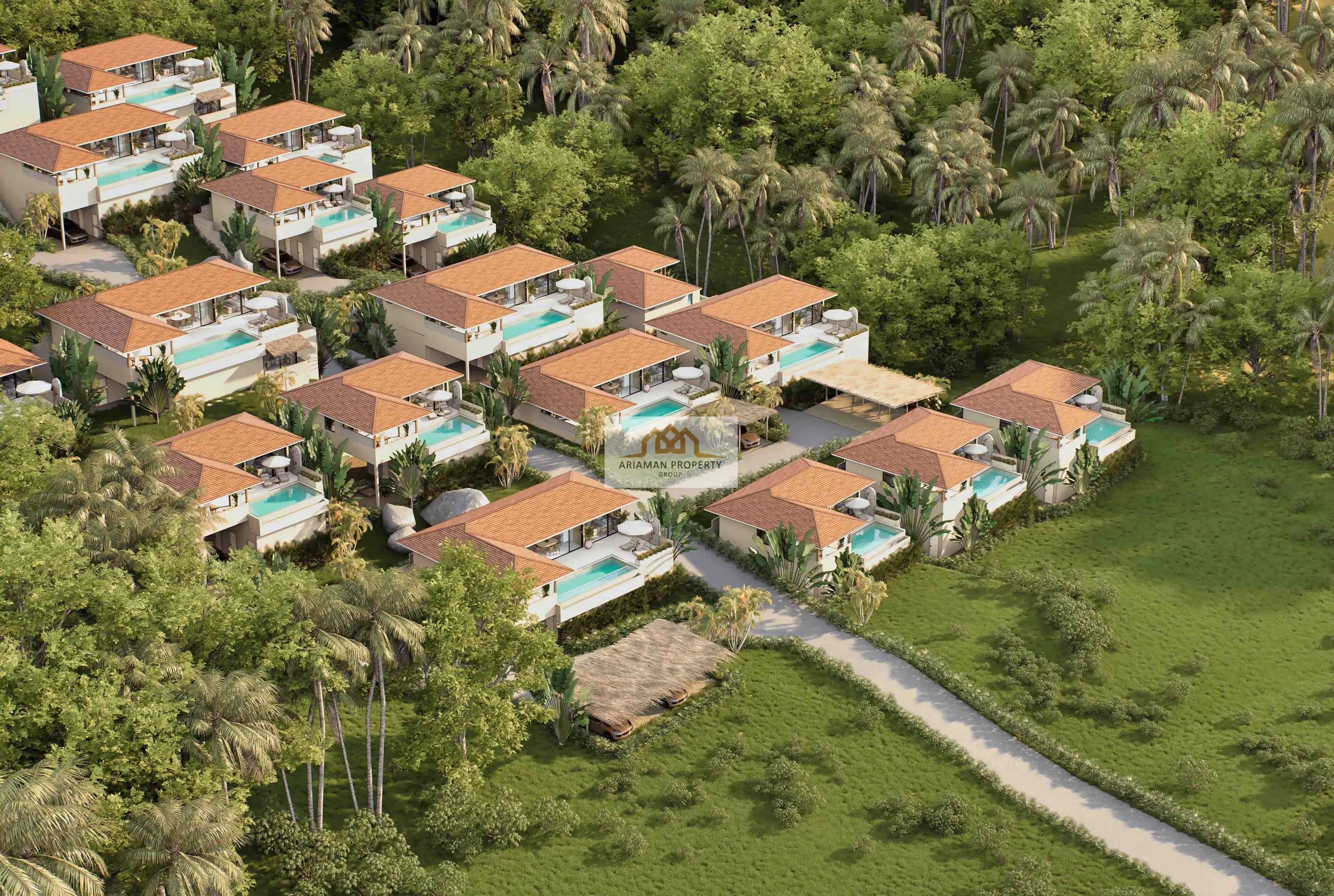 Seaview Two-Story Villa with Private Infinity Pool in Secluded Lamai Hillside