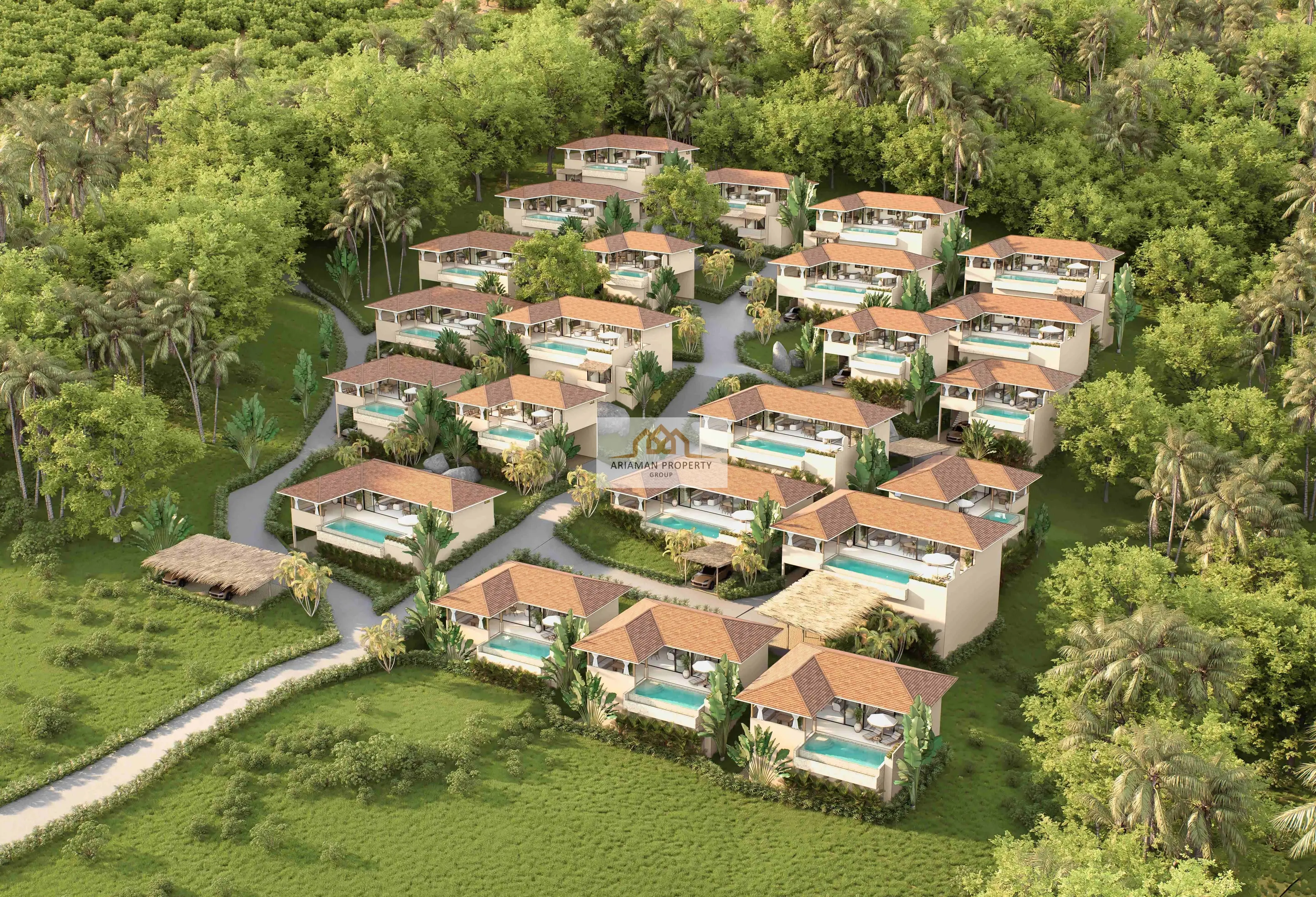 Seaview Two-Story Villa with Private Infinity Pool in Secluded Lamai Hillside