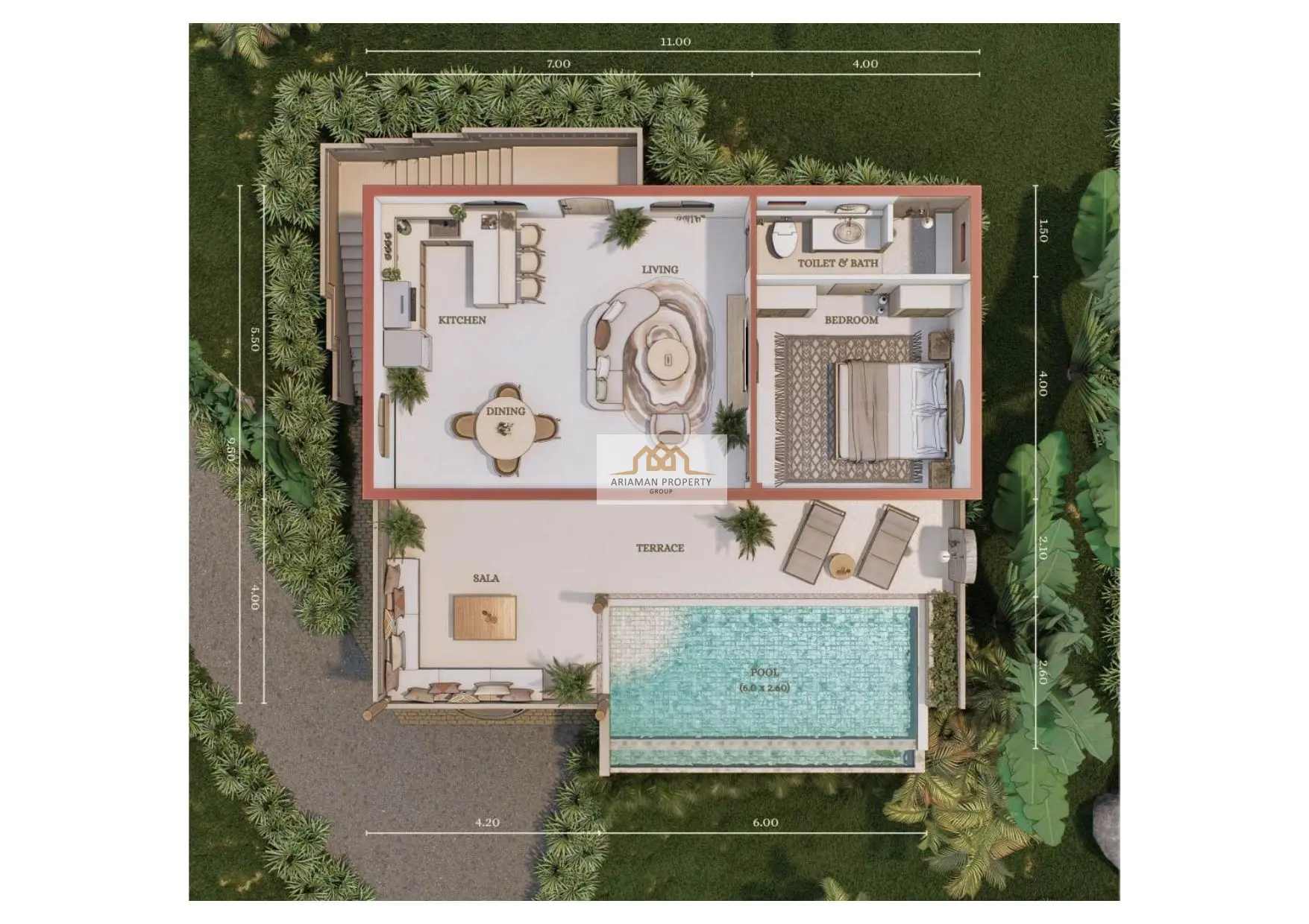 Seaview Two-Story Villa with Private Infinity Pool in Secluded Lamai Hillside