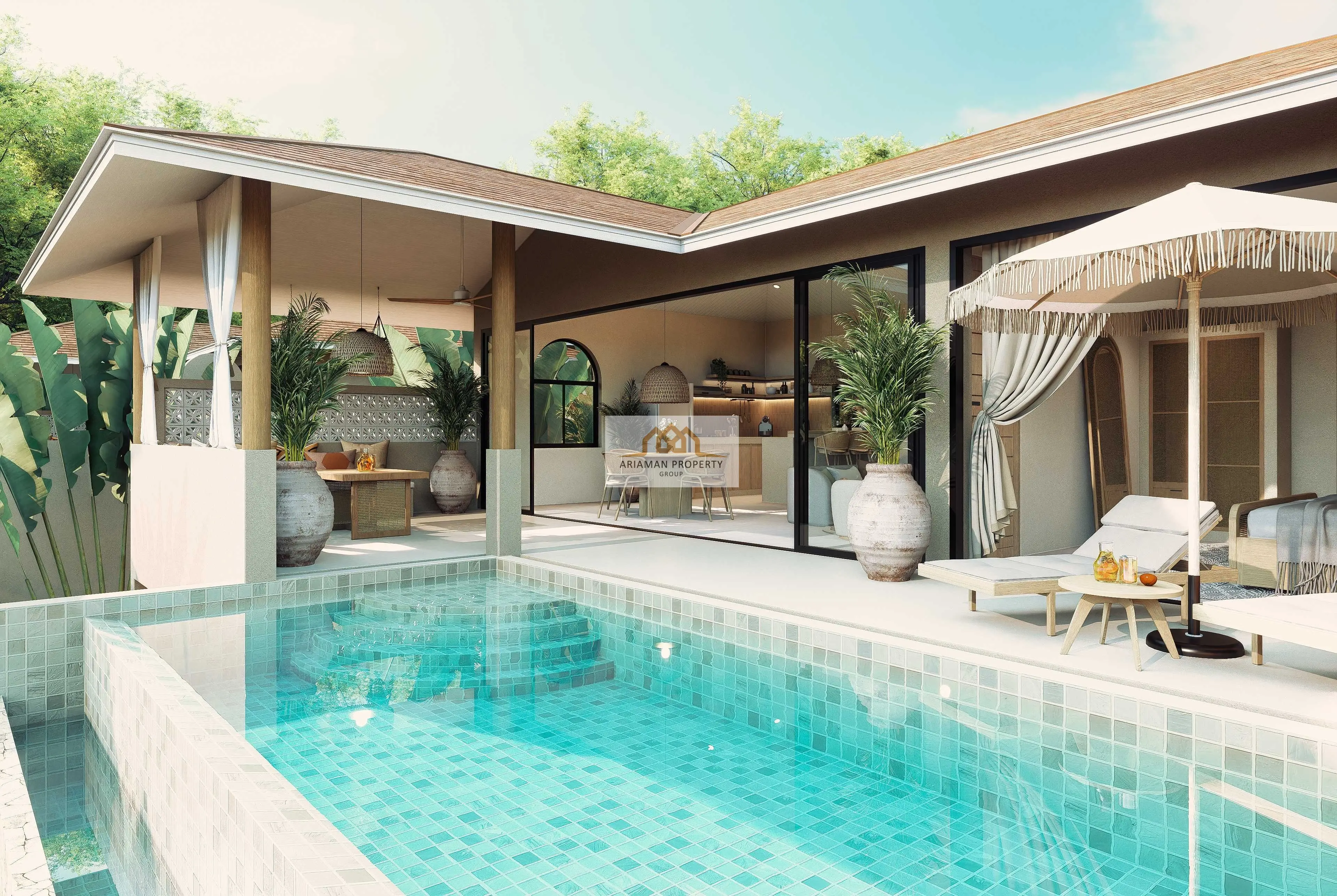 Seaview Two-Story Villa with Private Infinity Pool in Secluded Lamai Hillside