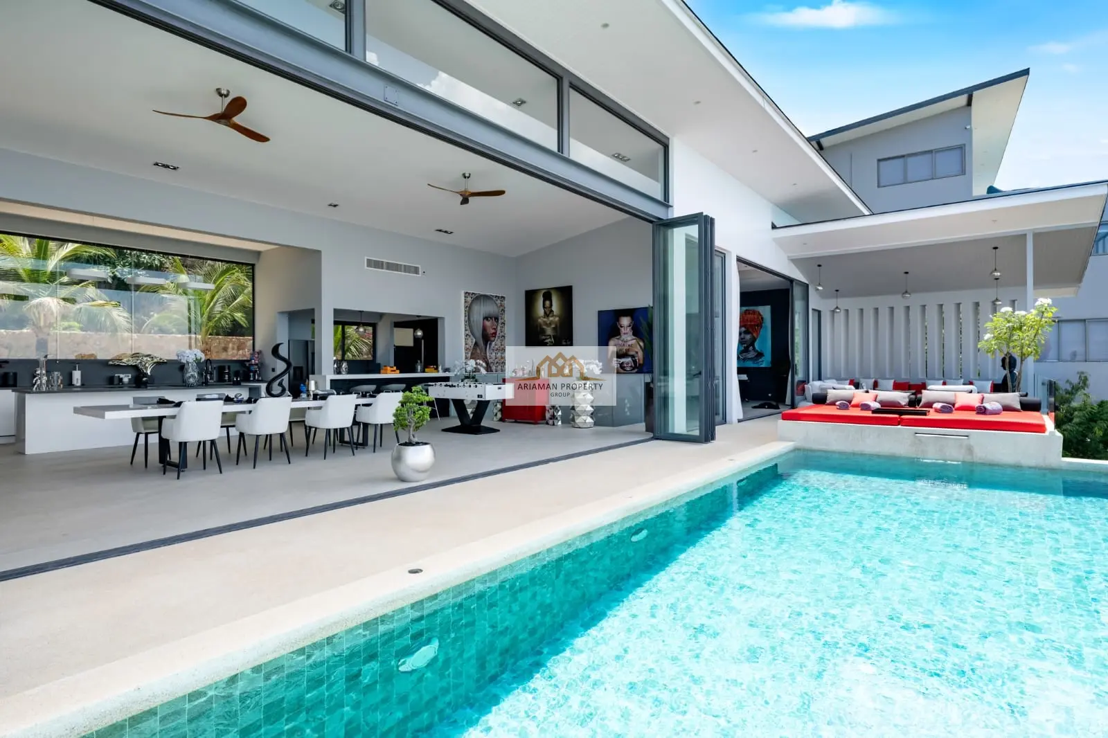 Luxurious 4-Bedroom Freehold Villa with Stunning Ocean and Mountain Views in Chaweng Noi