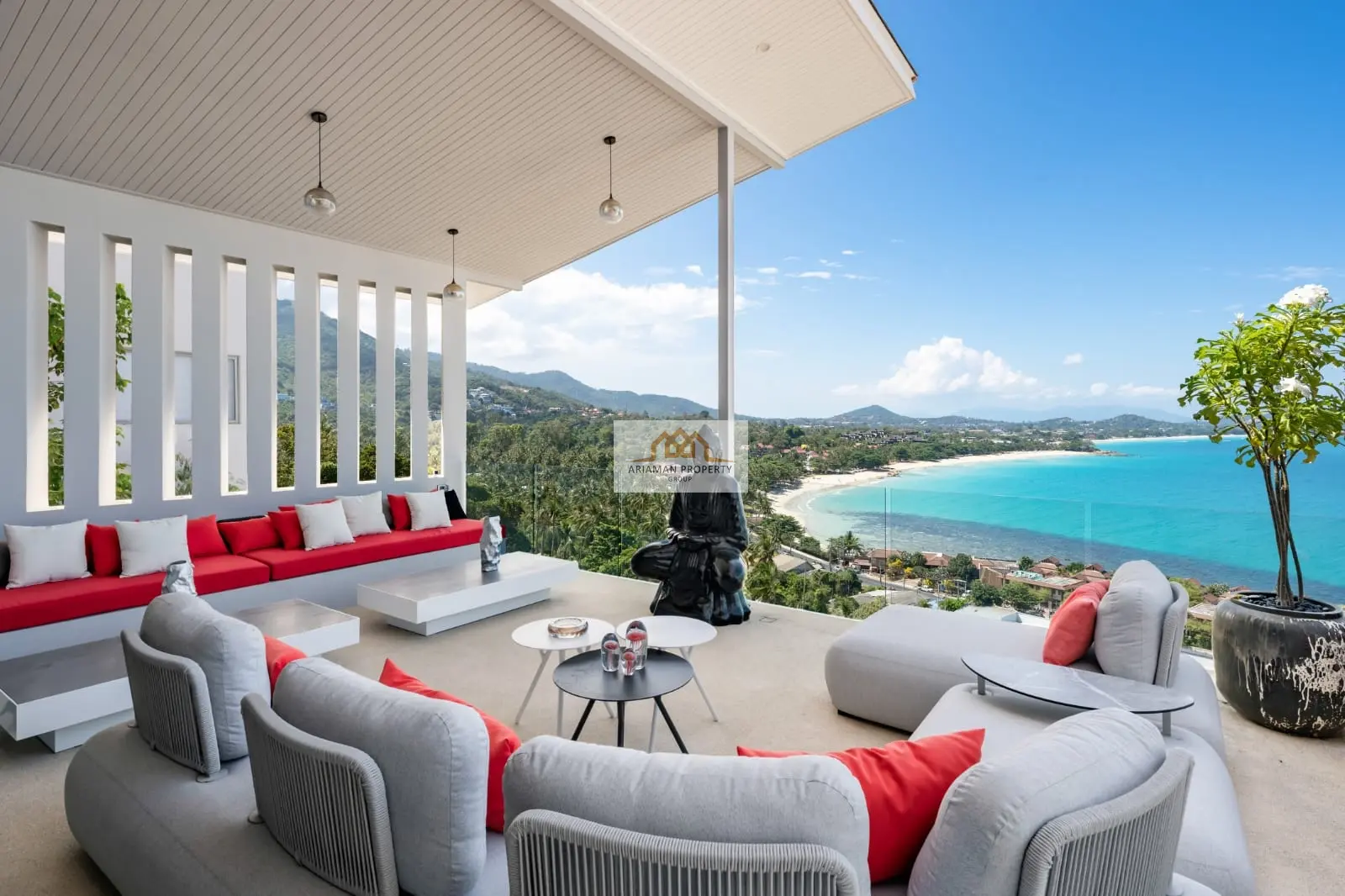 Luxurious 4-Bedroom Freehold Villa with Stunning Ocean and Mountain Views in Chaweng Noi