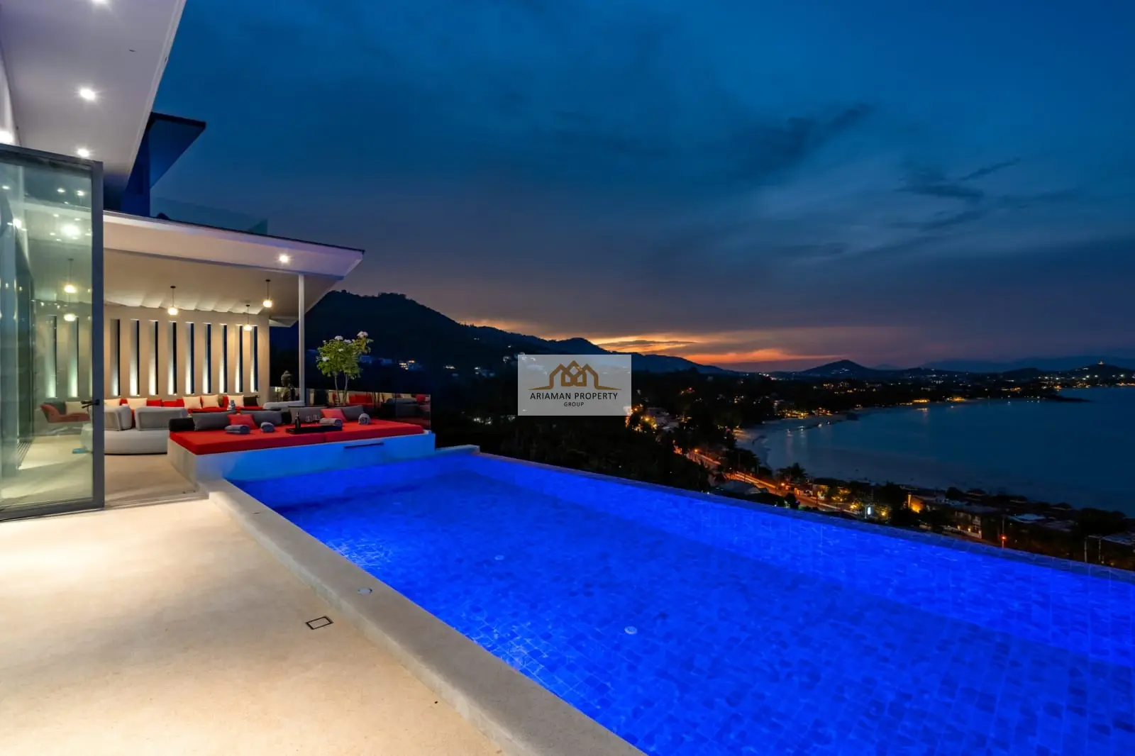Luxurious 4-Bedroom Freehold Villa with Stunning Ocean and Mountain Views in Chaweng Noi