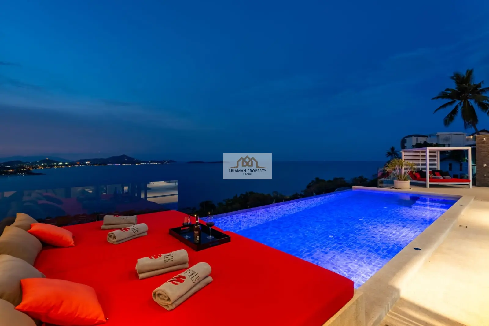 Luxurious 4-Bedroom Freehold Villa with Stunning Ocean and Mountain Views in Chaweng Noi