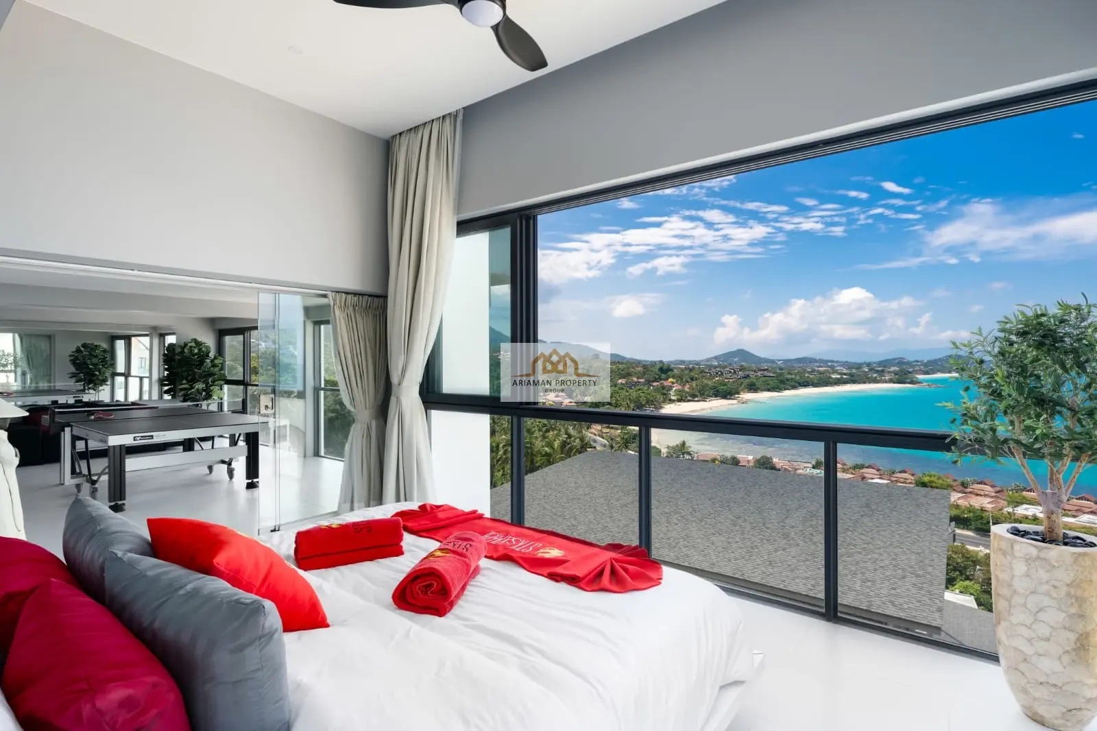 Luxurious 4-Bedroom Freehold Villa with Stunning Ocean and Mountain Views in Chaweng Noi