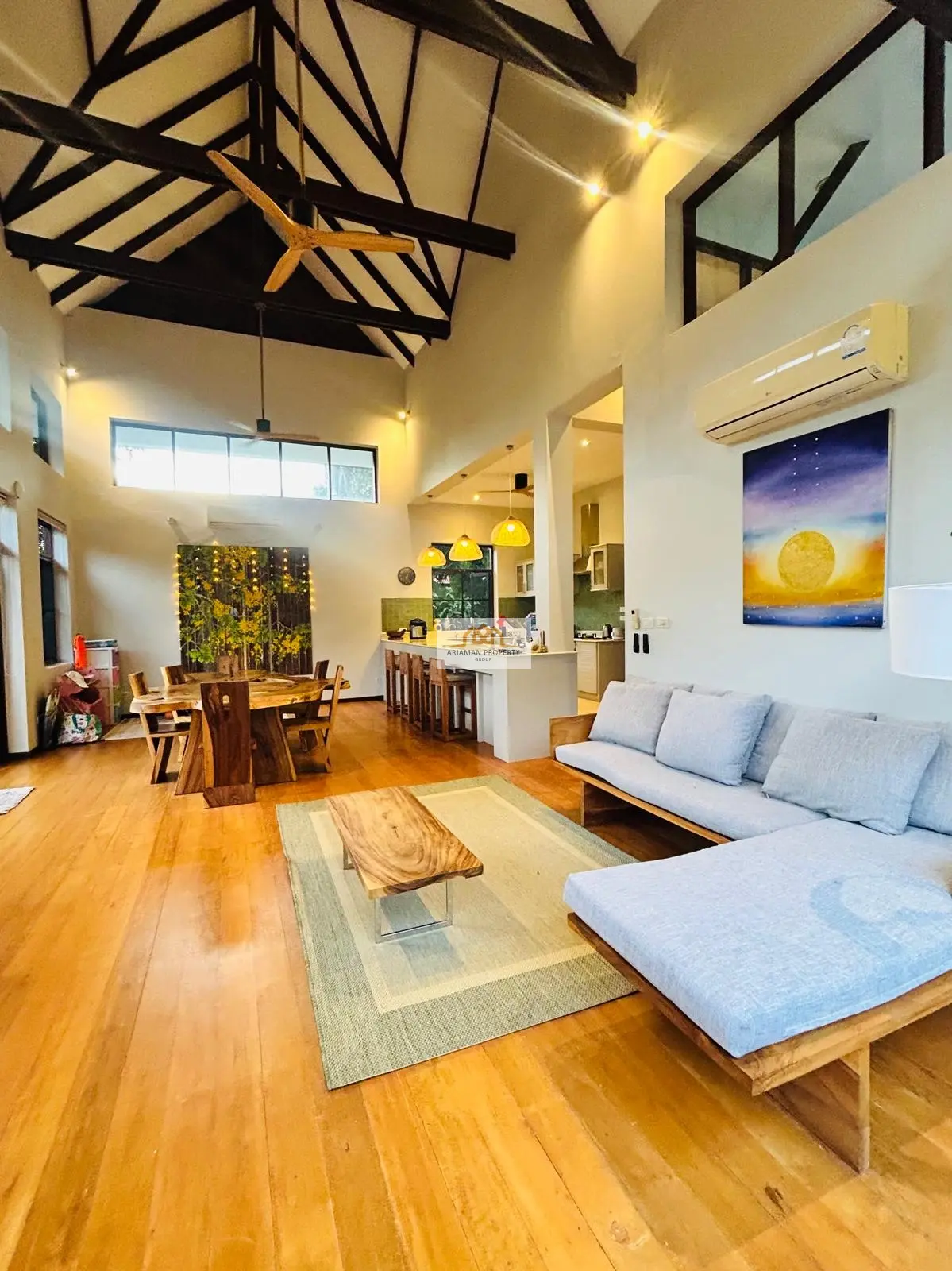 Spacious 4-Bedroom Villa with Curved Pool and Mountain Views in Bantai