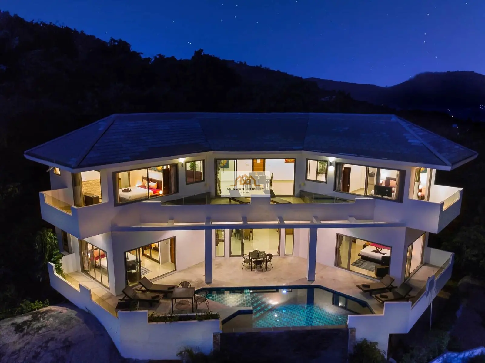 Spacious 5-Bedroom Villa with Ocean Views and Private Pool in Lamai, Ko Samui