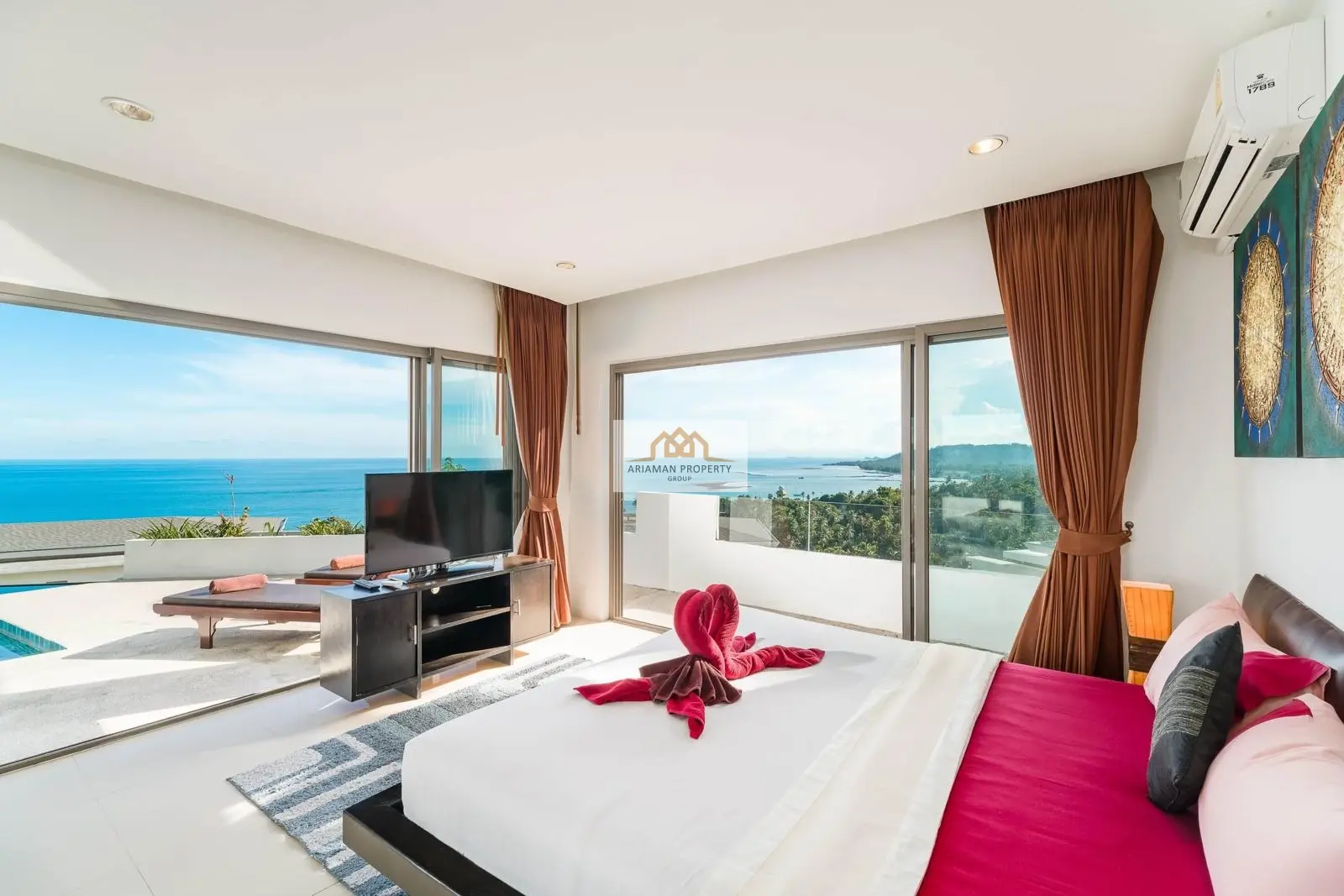 Spacious 5-Bedroom Villa with Ocean Views and Private Pool in Lamai, Ko Samui