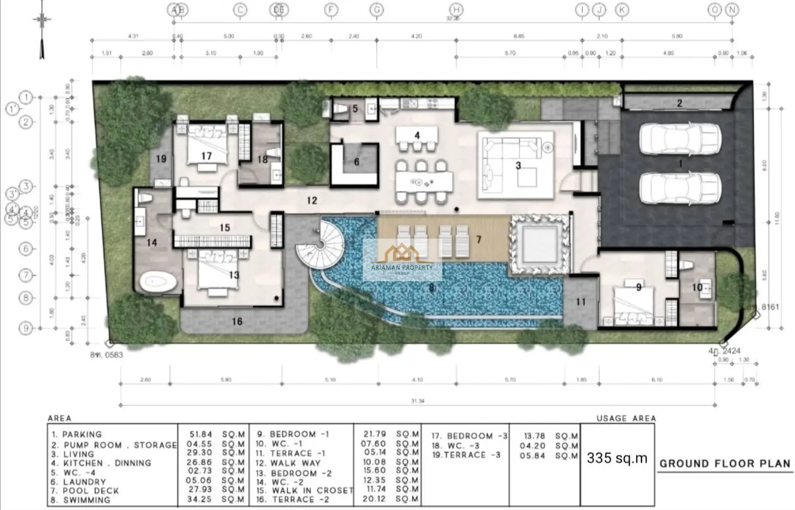 Modern Single-Story Off-Plan Home with Pool and Rooftop Garden in Bang Kao