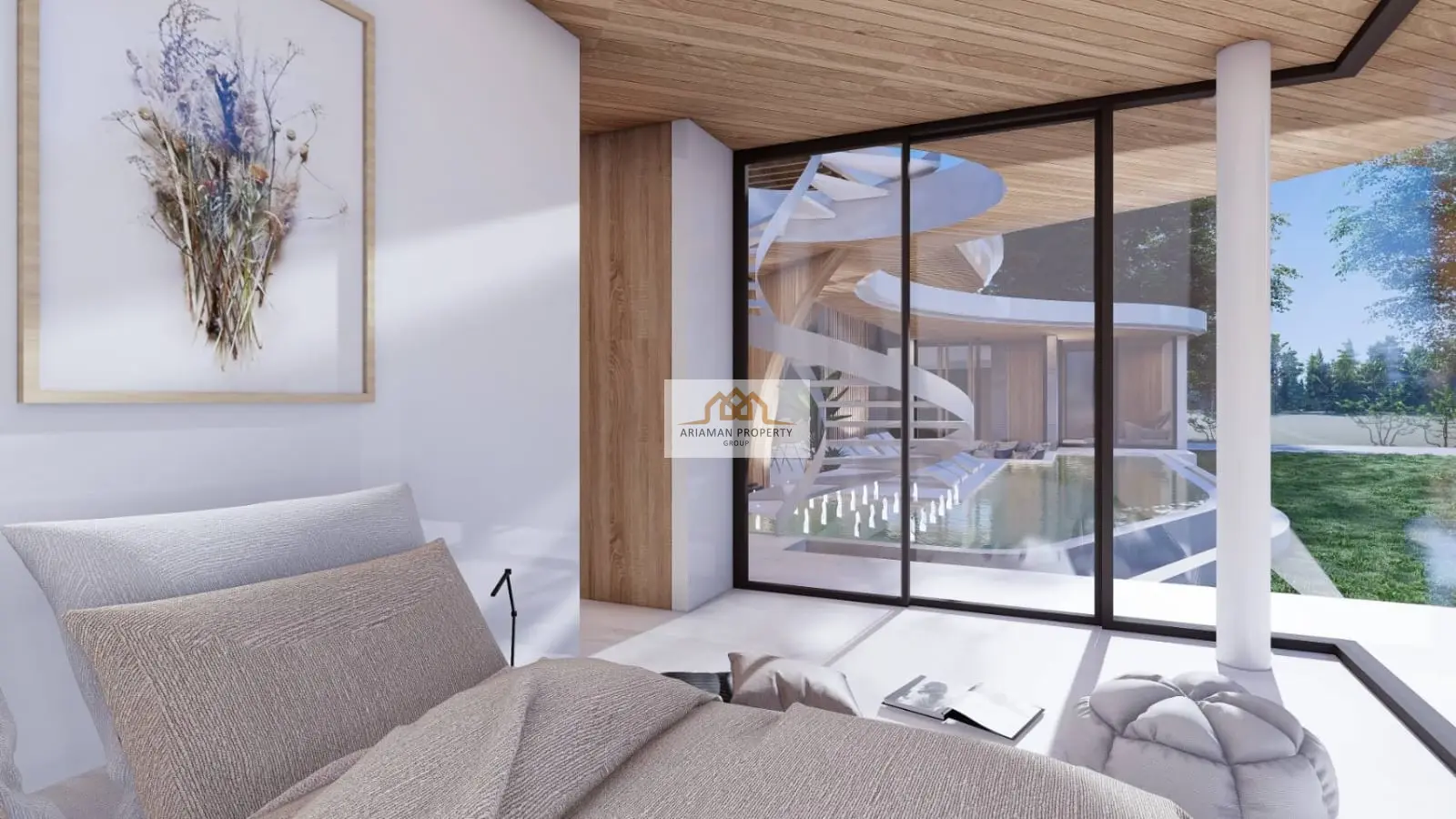 Modern Single-Story Off-Plan Home with Pool and Rooftop Garden in Bang Kao