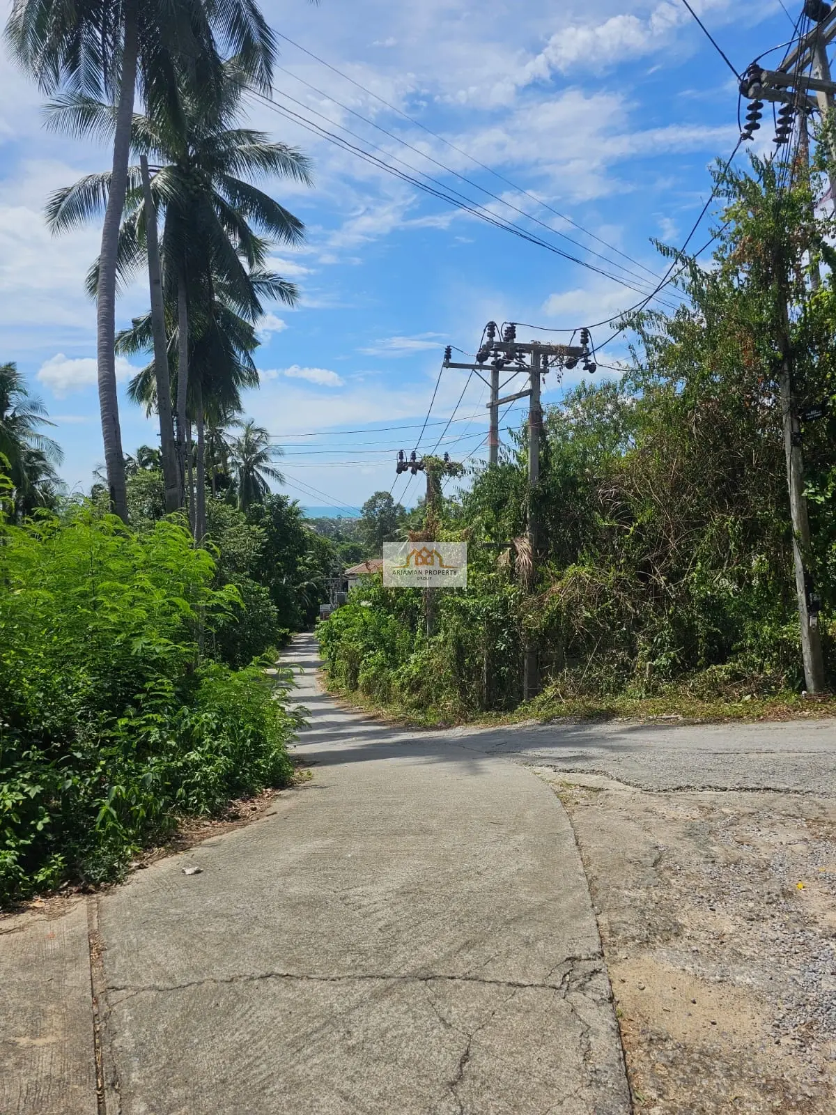 Spacious 1,800 sqm Freehold Land with Ocean Views in Chaweng Hill, Ko Samui