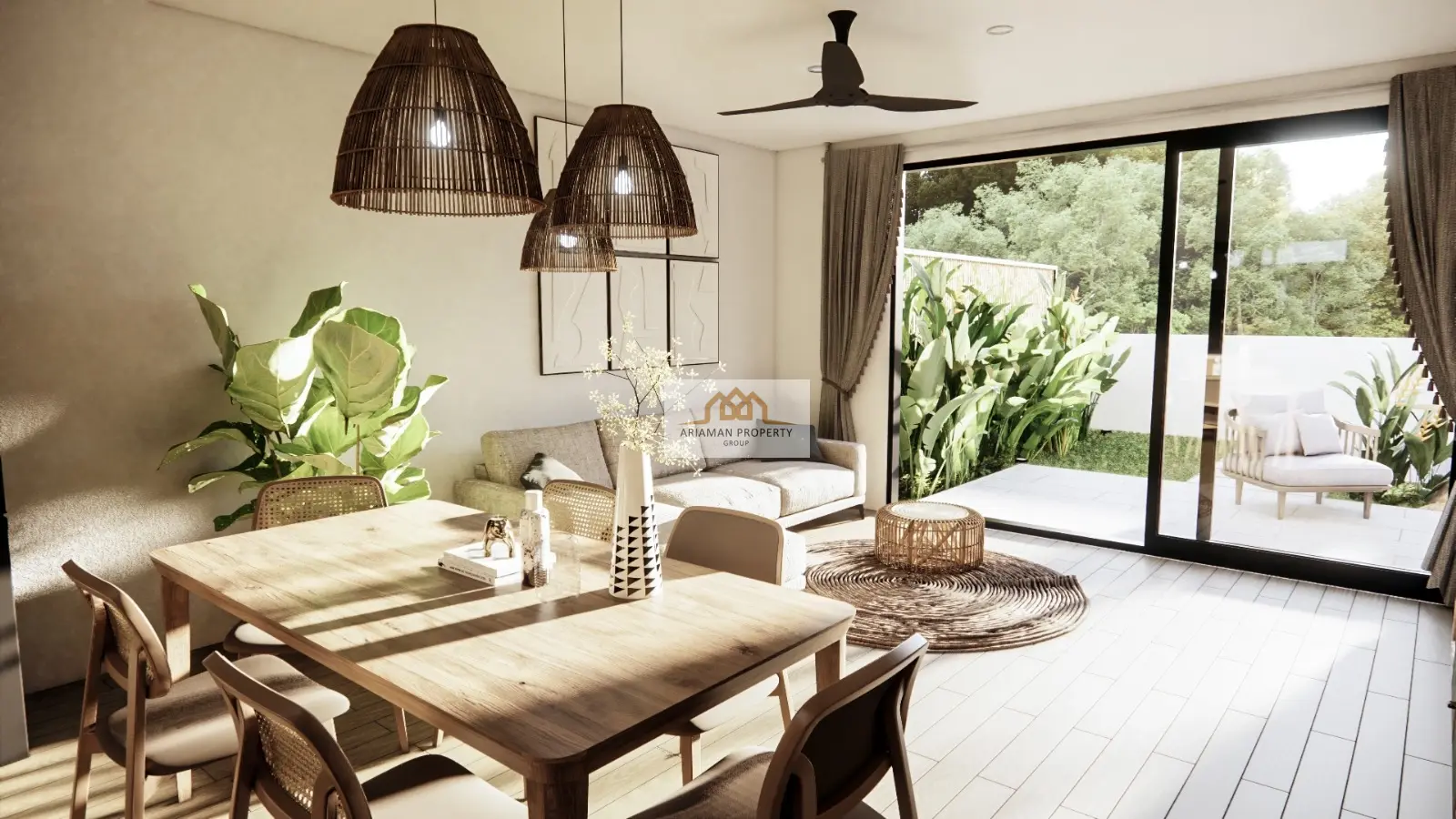 บ้านแปลนล่วงหน้าสมัยใหม่ 1 ห้องนอนพร้อมสนามกีฬาเอกชนในหมาเร็ด เกาะสมุย