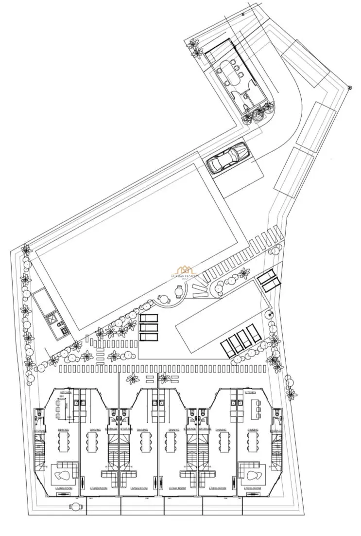 บ้านแปลนล่วงหน้าสมัยใหม่ 1 ห้องนอนพร้อมสนามกีฬาเอกชนในหมาเร็ด เกาะสมุย