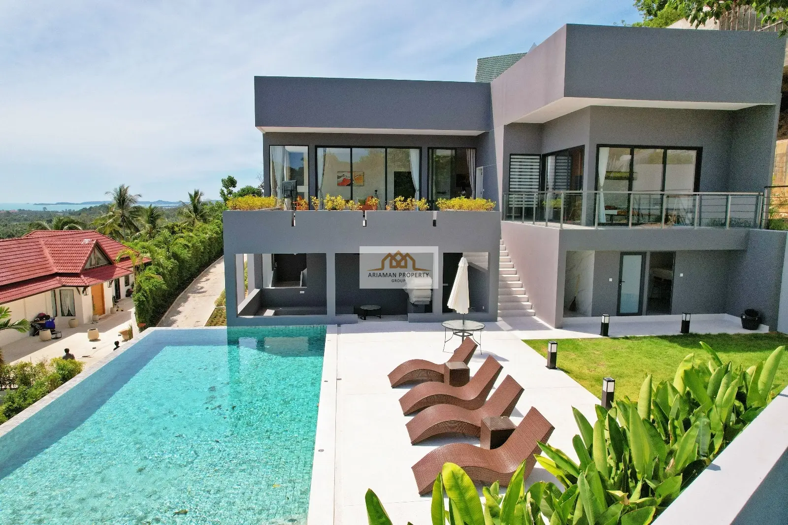Green Lotus - 4 Bedroom Ocean View Villa In Bang Por