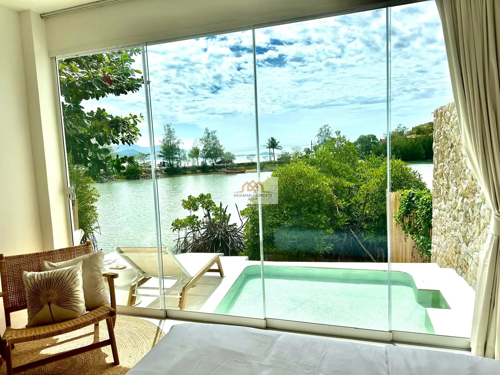 Luxury 2-Bedroom Waterfront Villa in Bangrak. Bright, Open, and Contemporary with Plunge Pool