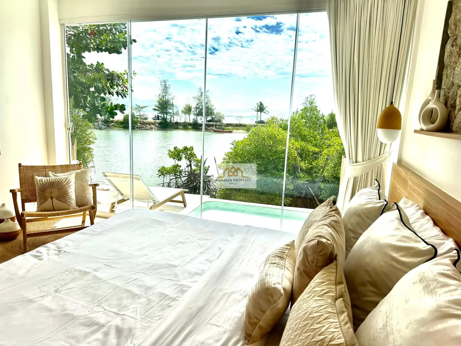 Luxury 2-Bedroom Waterfront Villa in Bangrak. Bright, Open, and Contemporary with Plunge Pool