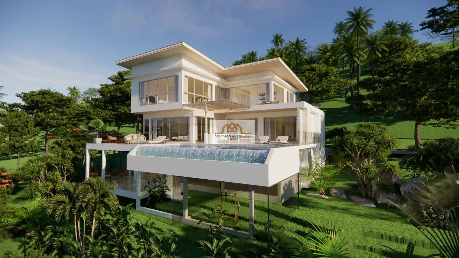 Development Oppertunity: Modern 3-Bedroom Freehold Home with Pool and Garden Views in Bo Phut, Ko Samui