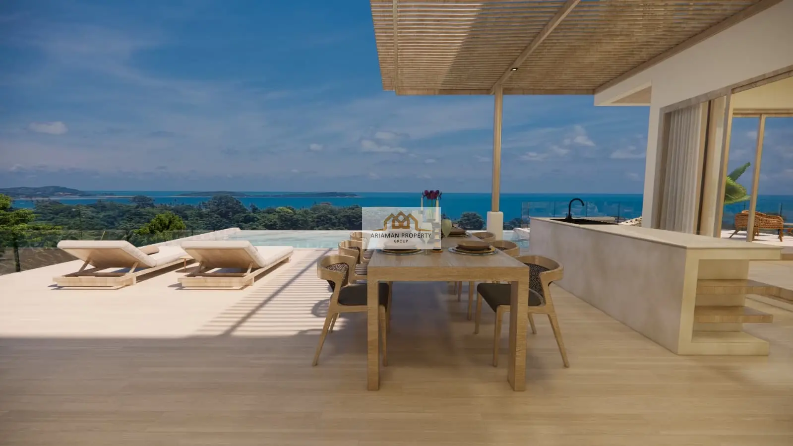 Development Oppertunity: Modern 3-Bedroom Freehold Home with Pool and Garden Views in Bo Phut, Ko Samui