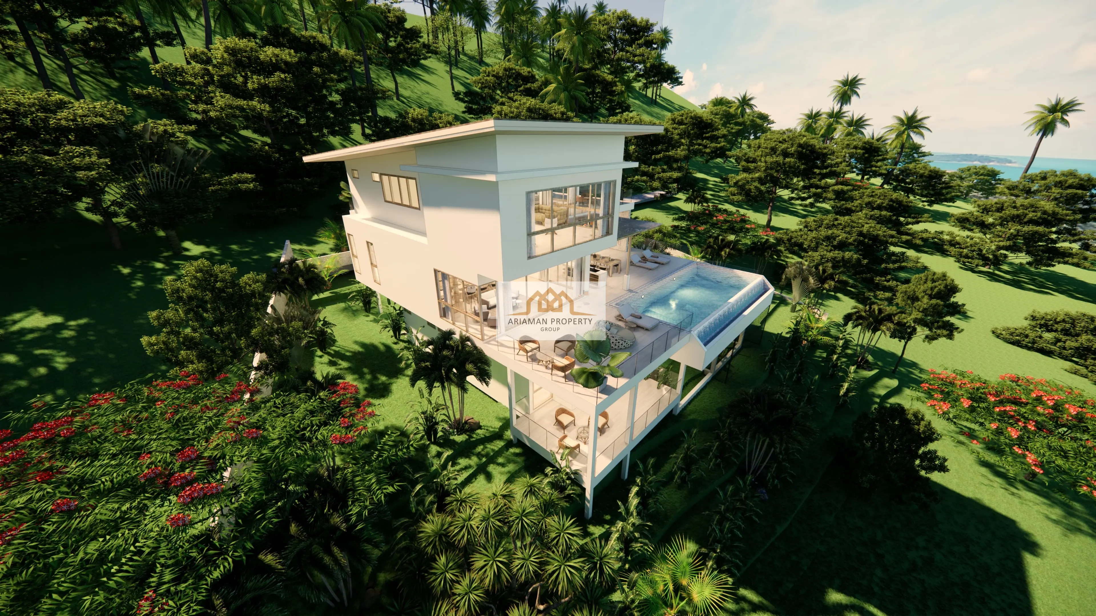Development Oppertunity: Modern 3-Bedroom Freehold Home with Pool and Garden Views in Bo Phut, Ko Samui