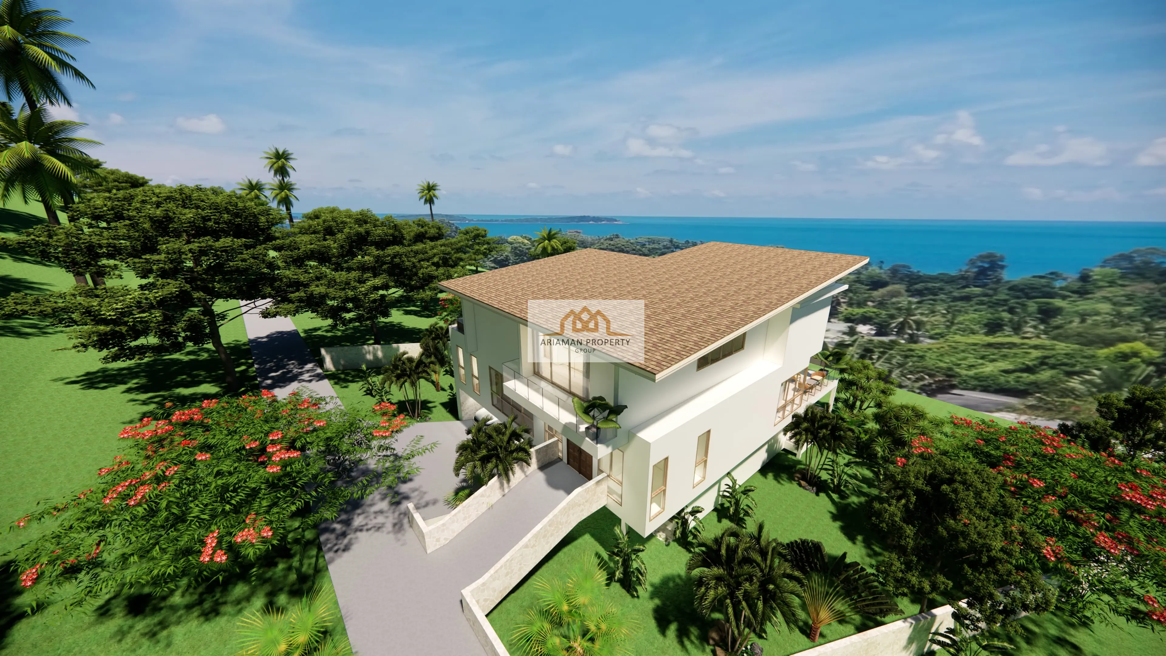 Development Oppertunity: Modern 3-Bedroom Freehold Home with Pool and Garden Views in Bo Phut, Ko Samui