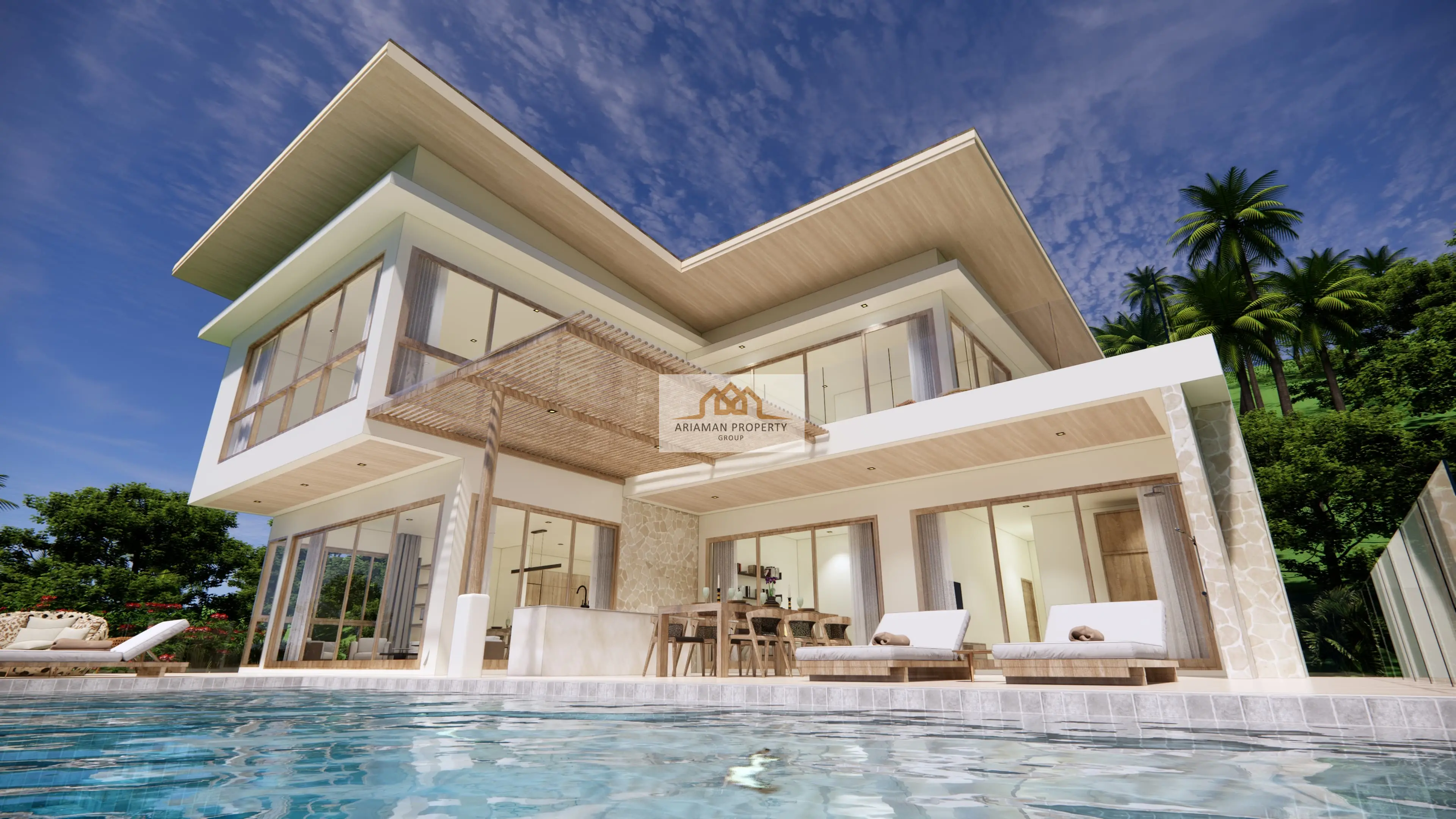 Development Oppertunity: Modern 3-Bedroom Freehold Home with Pool and Garden Views in Bo Phut, Ko Samui