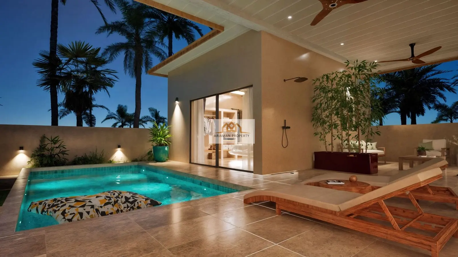 Single-Story 2-Bedroom Home with Private Pool in Lamai, Ko Samui