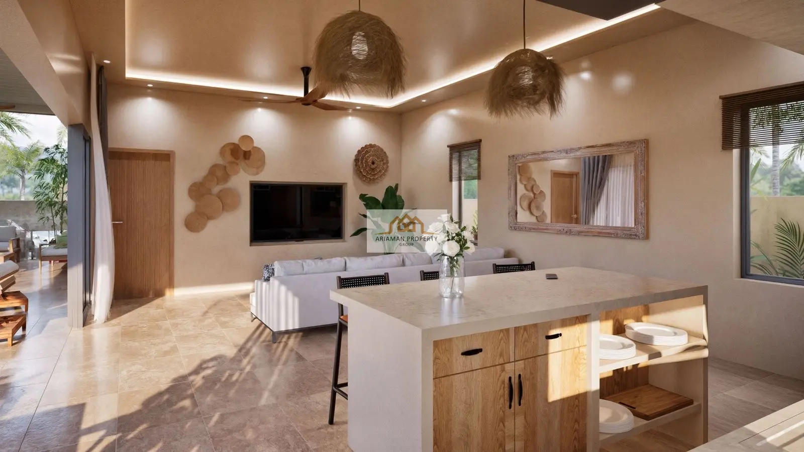 Single-Story 2-Bedroom Home with Private Pool in Lamai, Ko Samui