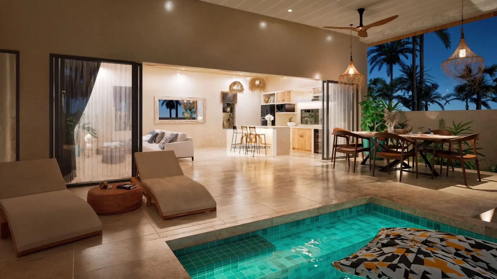 Single-Story 2-Bedroom Home with Private Pool in Lamai, Ko Samui
