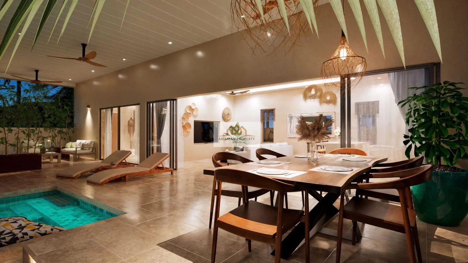 Single-Story 2-Bedroom Home with Private Pool in Lamai, Ko Samui