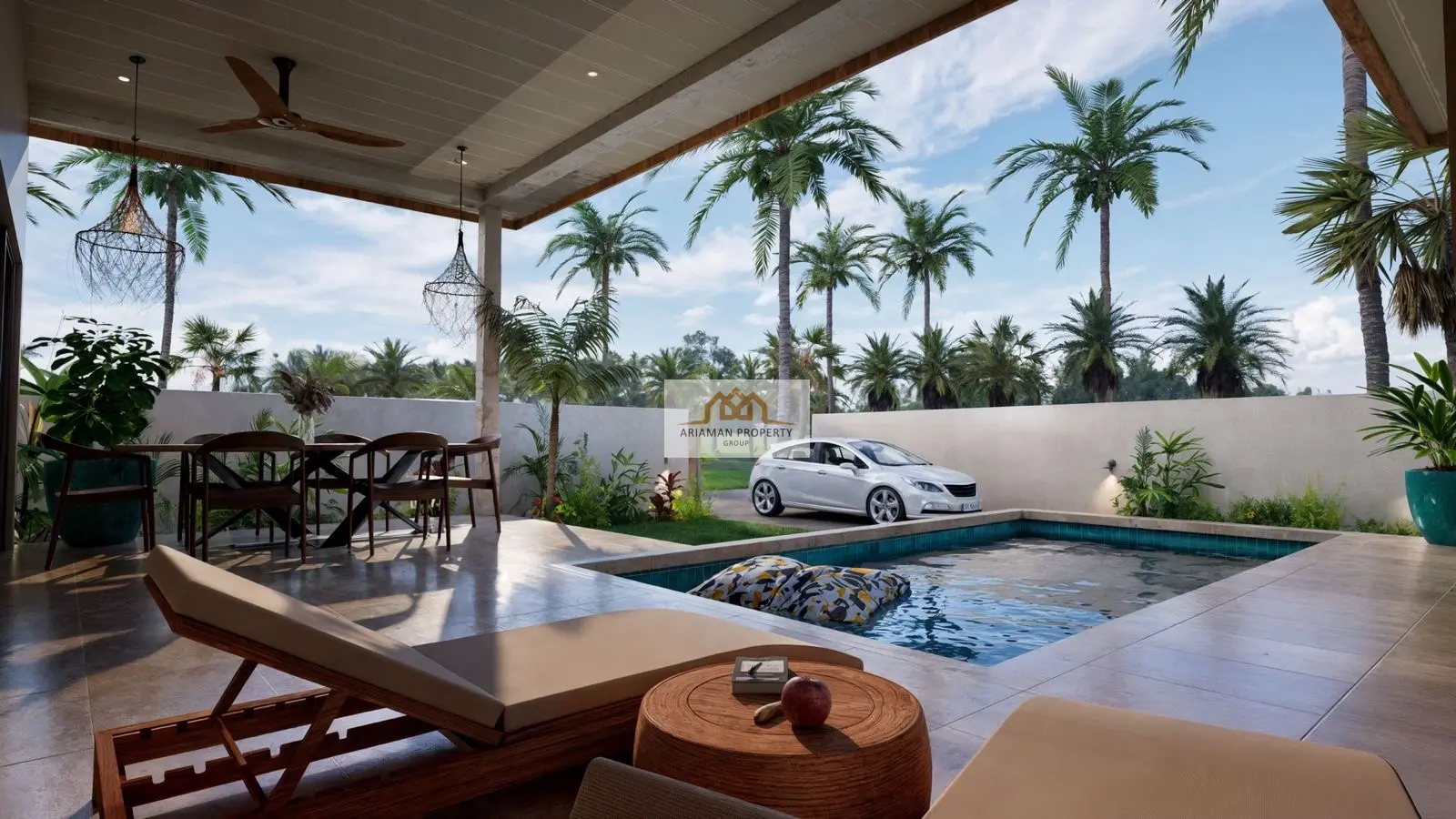Single-Story 2-Bedroom Home with Private Pool in Lamai, Ko Samui