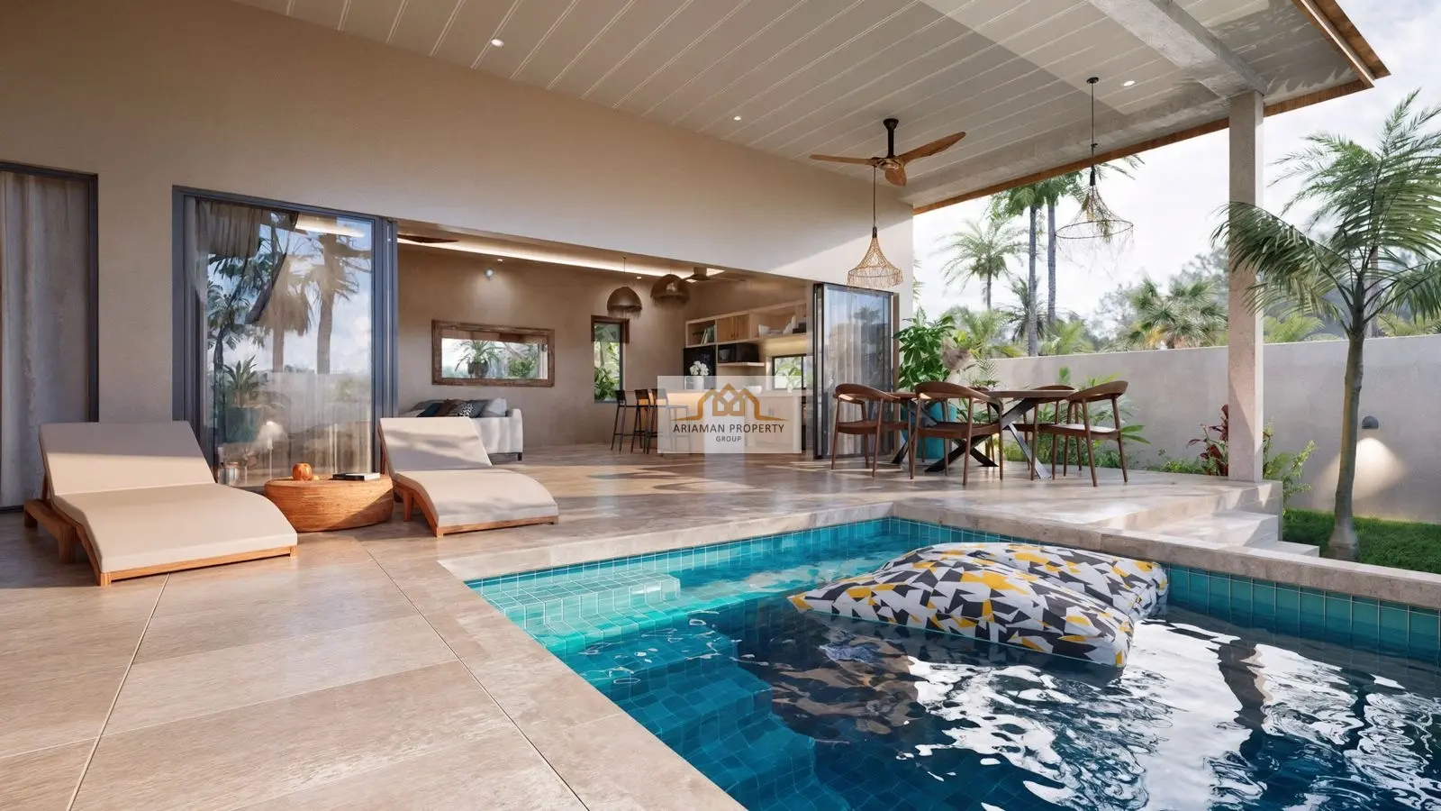 Single-Story 2-Bedroom Home with Private Pool in Lamai, Ko Samui