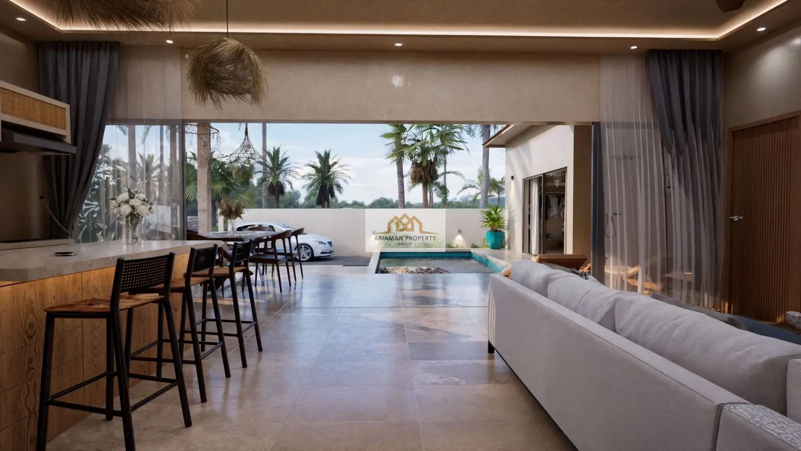 Single-Story 2-Bedroom Home with Private Pool in Lamai, Ko Samui