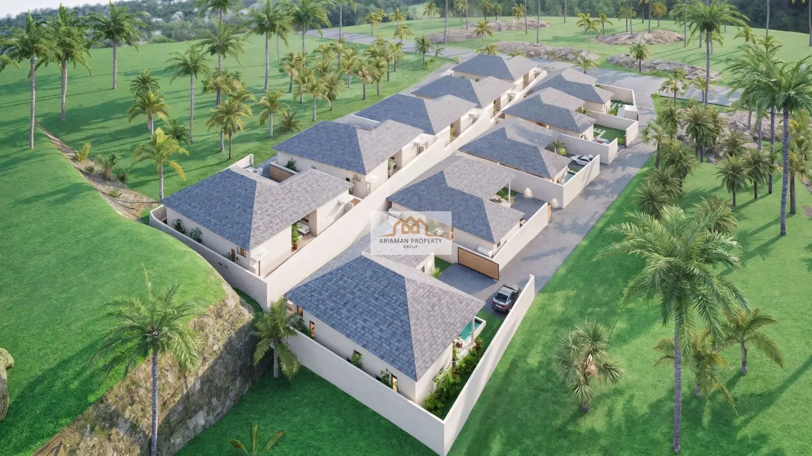Single-Story 2-Bedroom Home with Private Pool in Lamai, Ko Samui