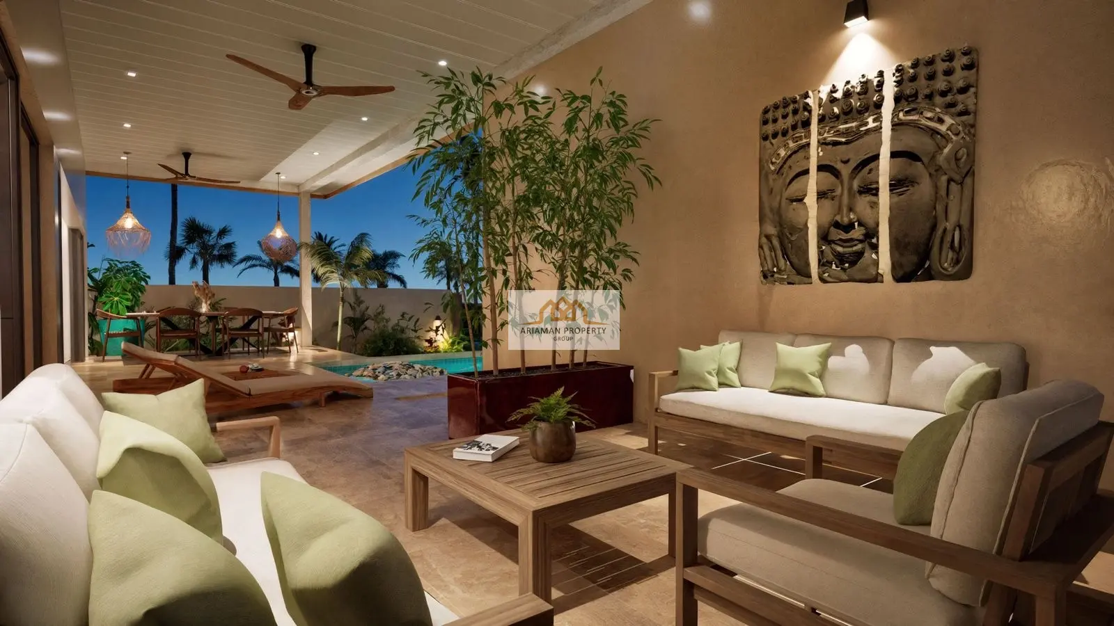 Single-Story 2-Bedroom Home with Private Pool in Lamai, Ko Samui