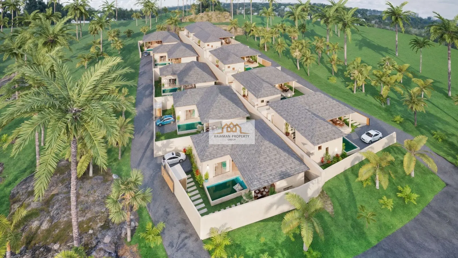 Single-Story 2-Bedroom Home with Private Pool in Lamai, Ko Samui