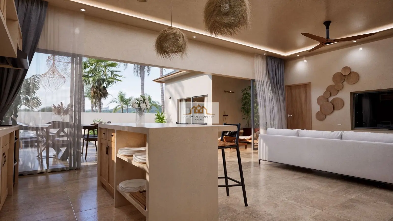 Single-Story 2-Bedroom Home with Private Pool in Lamai, Ko Samui