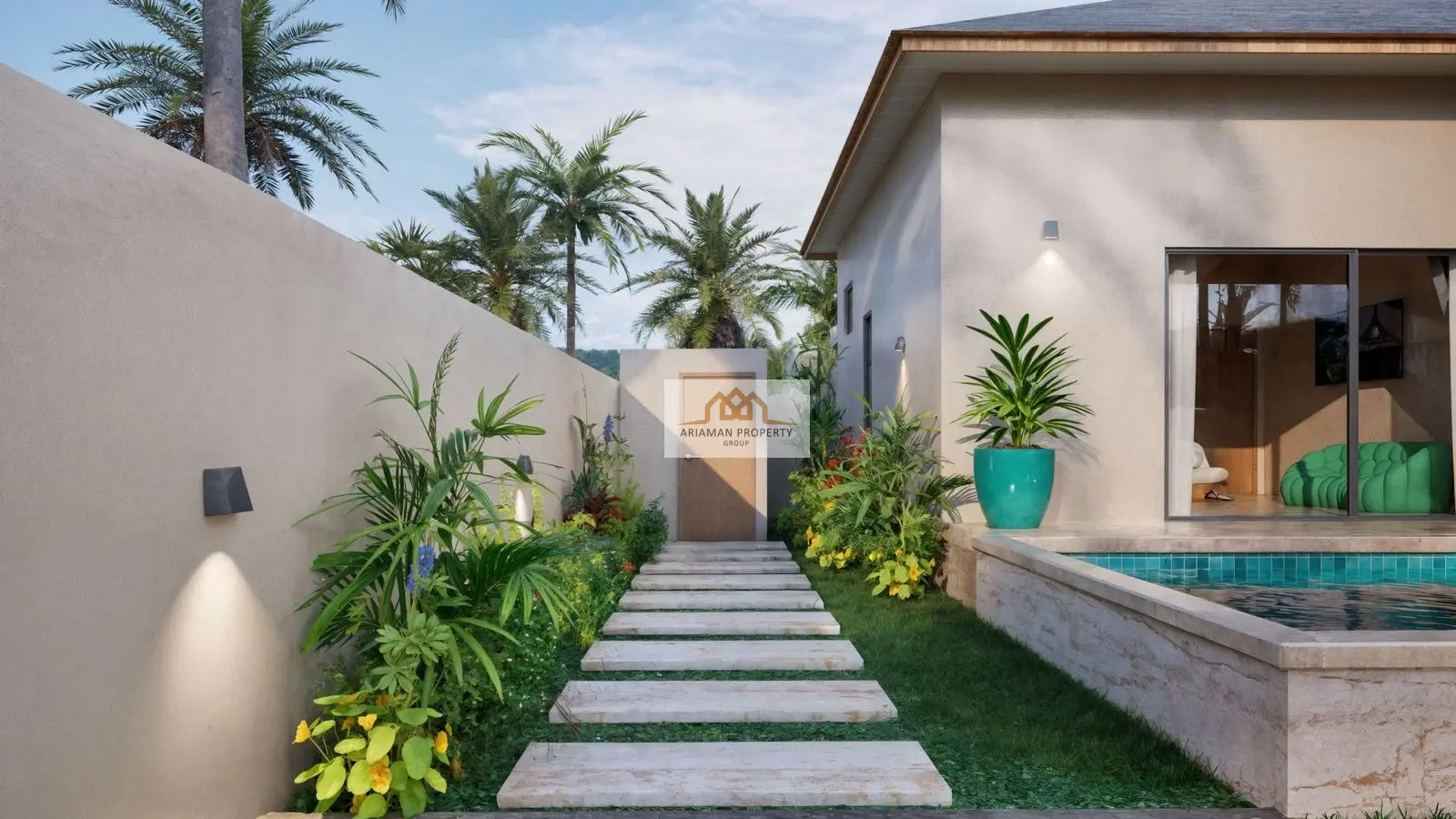 Single-Story 2-Bedroom Home with Private Pool in Lamai, Ko Samui
