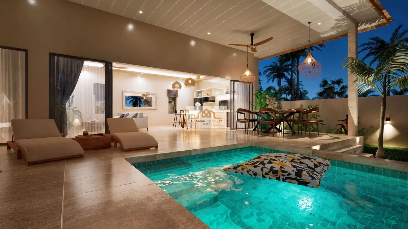 Single-Story 2-Bedroom Home with Private Pool in Lamai, Ko Samui